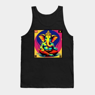 Lord Ganesha Music Record Hindu Art Tank Top